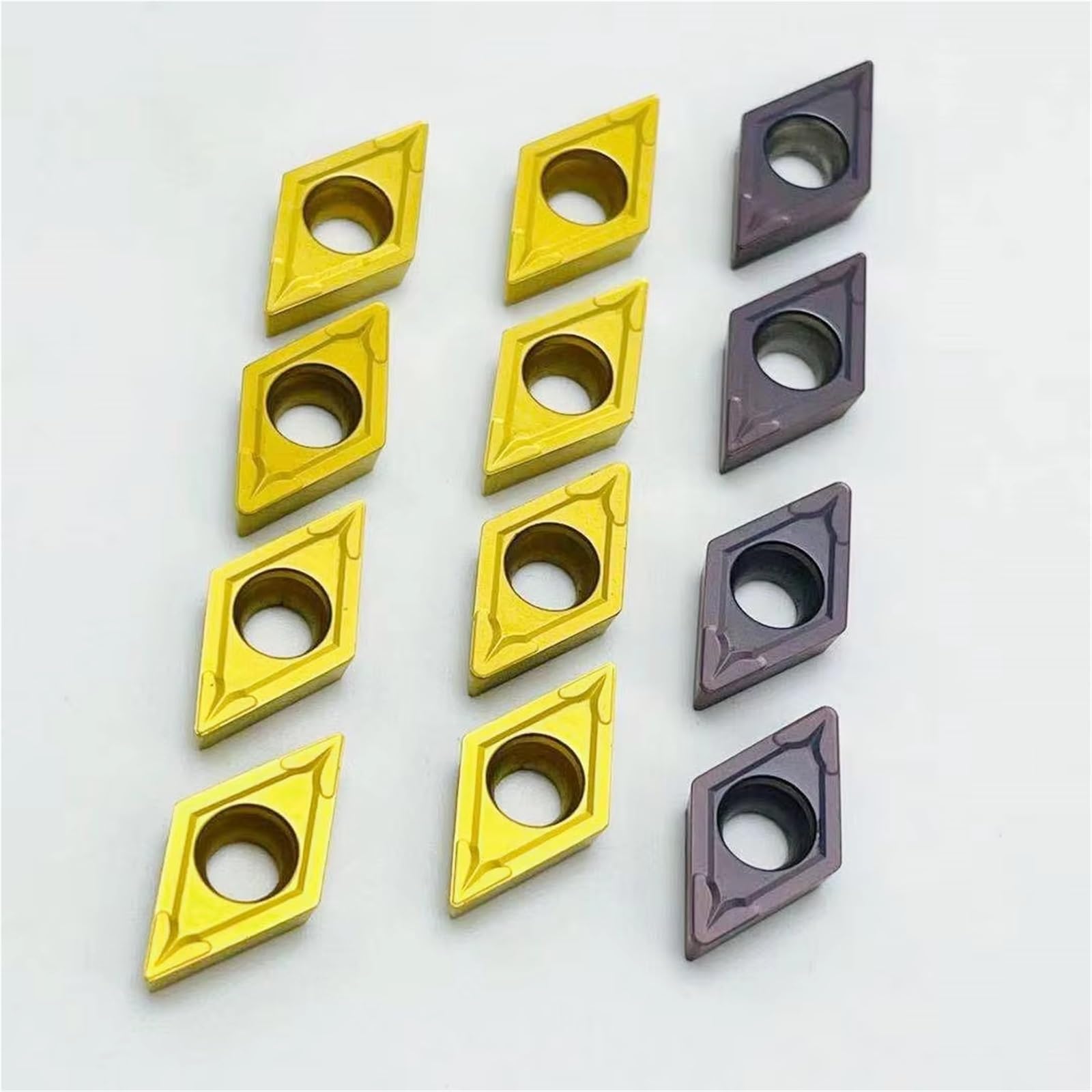 Hoja De Corte Ranura Aleación Dura CNC Con Forma Diamante 10 Piezas(DCMT11T308 KT15)