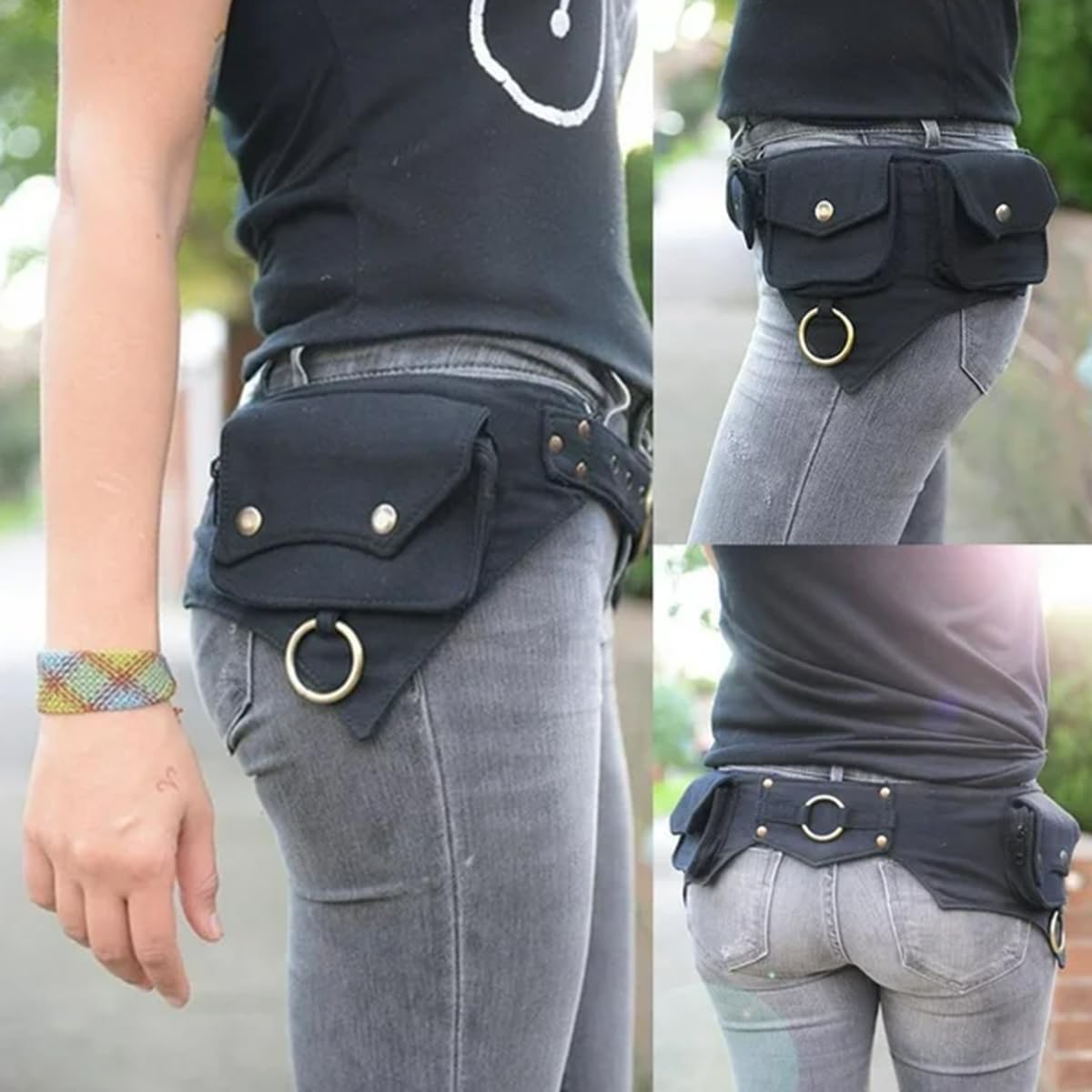 GK-O Womens Medieval Waist Bag Steampunk Hip Belt Pouch Outdoor Sports Pack - Image 5