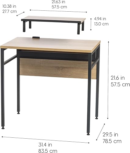 Miniatura 16 de IRIS Escritorio moderno de 32 pulgadas para computadora y computadora de EE. UU., mesa de oficina para oficina en casa, superficie resistente al