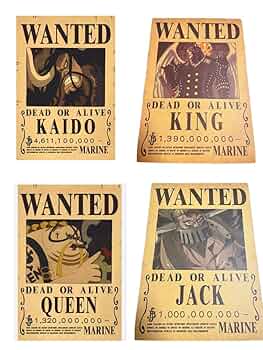 Amazon.co.jp: ワンピ ース 海軍手配書ポスター 4枚 KAIDO KING