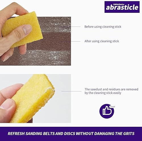 Miniatura 2 de Paquete de 5 unidades de limpiador abrasivo de cinta de lijado abrasivo para limpieza de lijadoras, zapatos, patinetas (5)