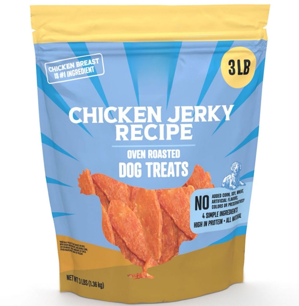 Member Marks Chicken Jerky Recipe Dog Treats, 48 oz. Pack-1