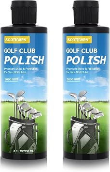SCOTTCHEN Golf Club Polish,Golf Groove Cleaner,Golf Club Cleaner and Scratch Remover 8 Oz - 2000 Grit Formula for Premium Shine & Protection