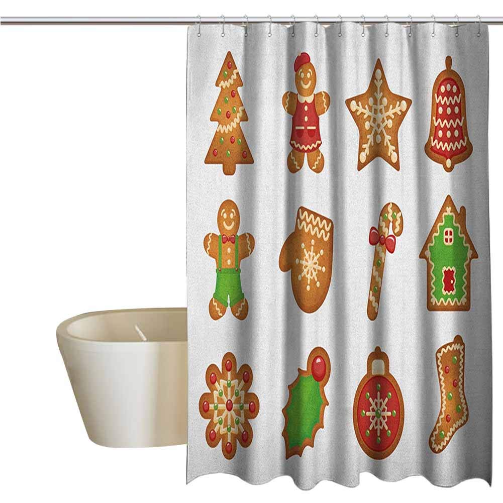 Hook Curtain Lush Decor Various Biscuits in Different Shapes Delicious Bakery Goodies 40x72 Inches