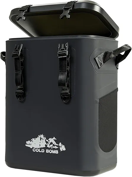 Cold Bomb Magnetic Backpack Cooler Bag, Cold Retention Soft Coolers 30 Can Insulated Soft Sided Cooler with Waterproof Bag