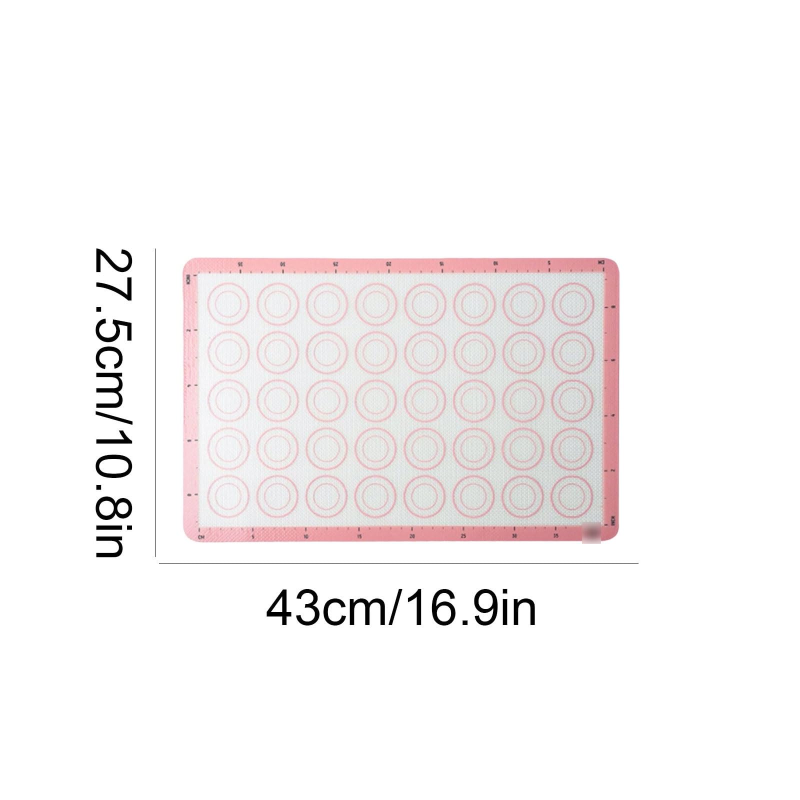 Wiederverwendbar Fiberglas-Silikon-Backmatte, antihaftbeschichtet, dick, doppelte Skala, leicht zu reinigen, wiederverwendbare Silikon-Backmatte Klebt nicht(43cm/16.9in)