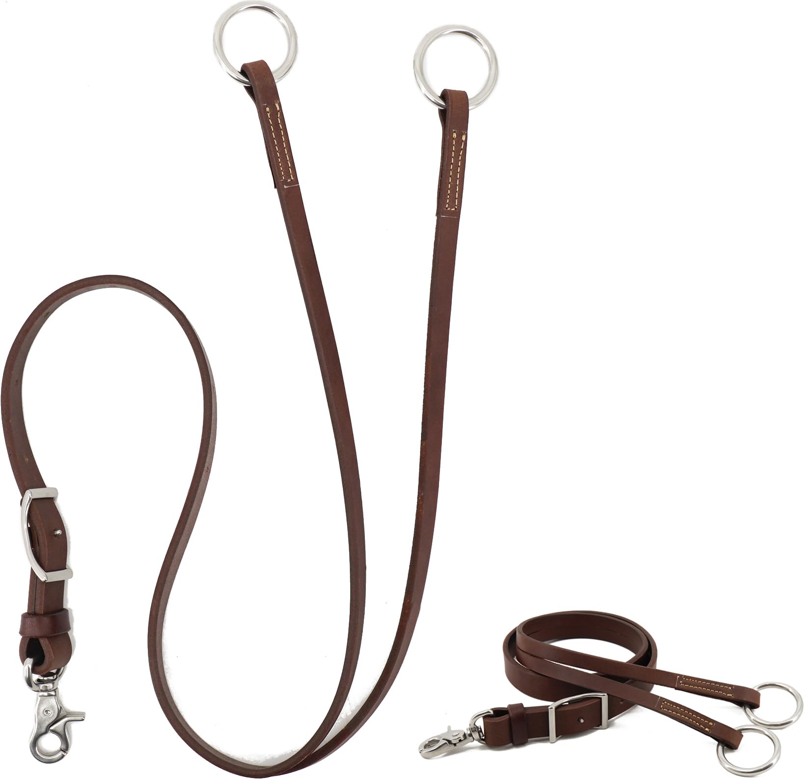 Jeereal Horquilla de entrenamiento de caballo de cuero occidental, accesorio de circunferencia, 1 x 28 pulgadas