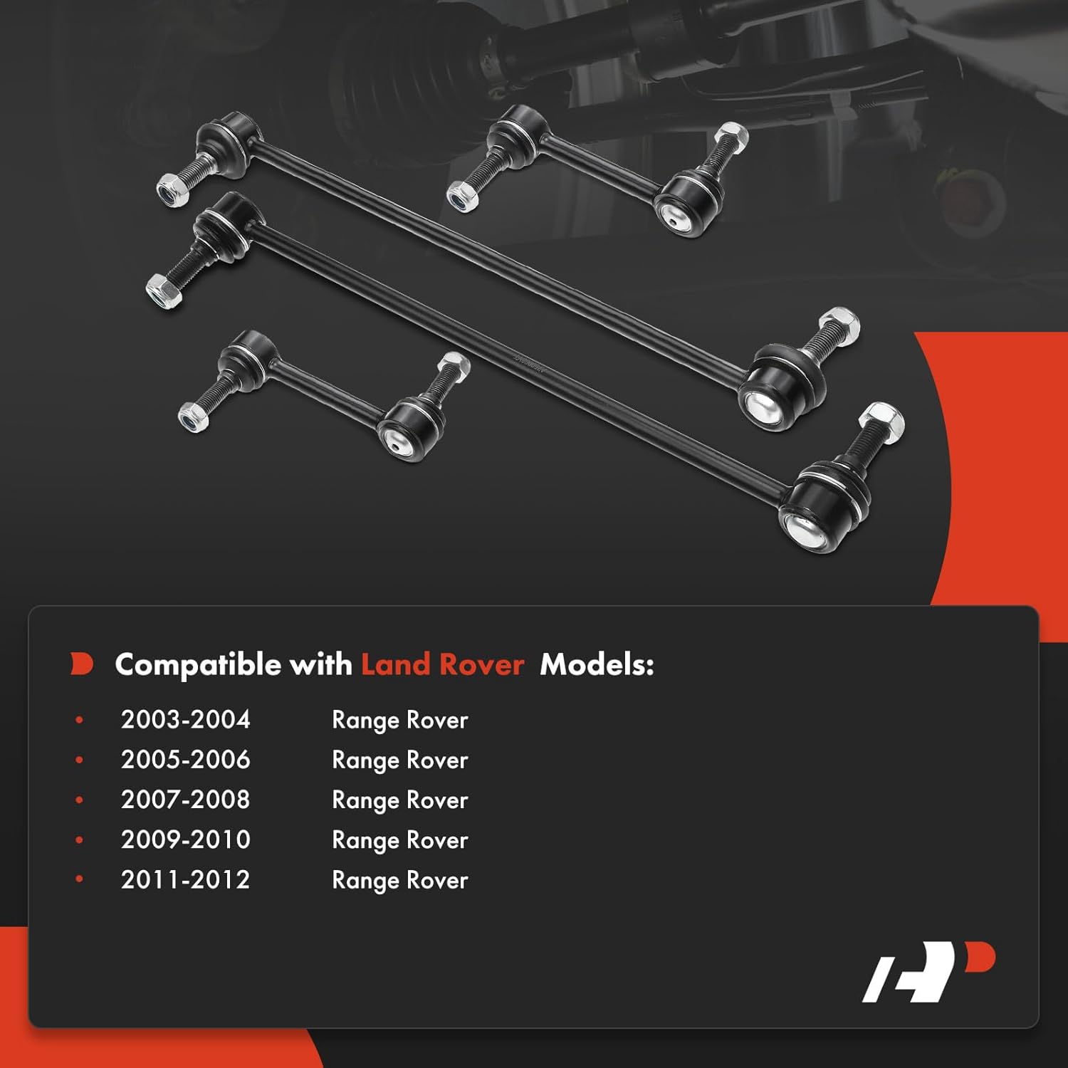 A-Premium Set of 4, Front & Rear Sway Bar Links Kit Stabilizer Bar Links, Compatible with Land Rover Range Rover 2003-2012