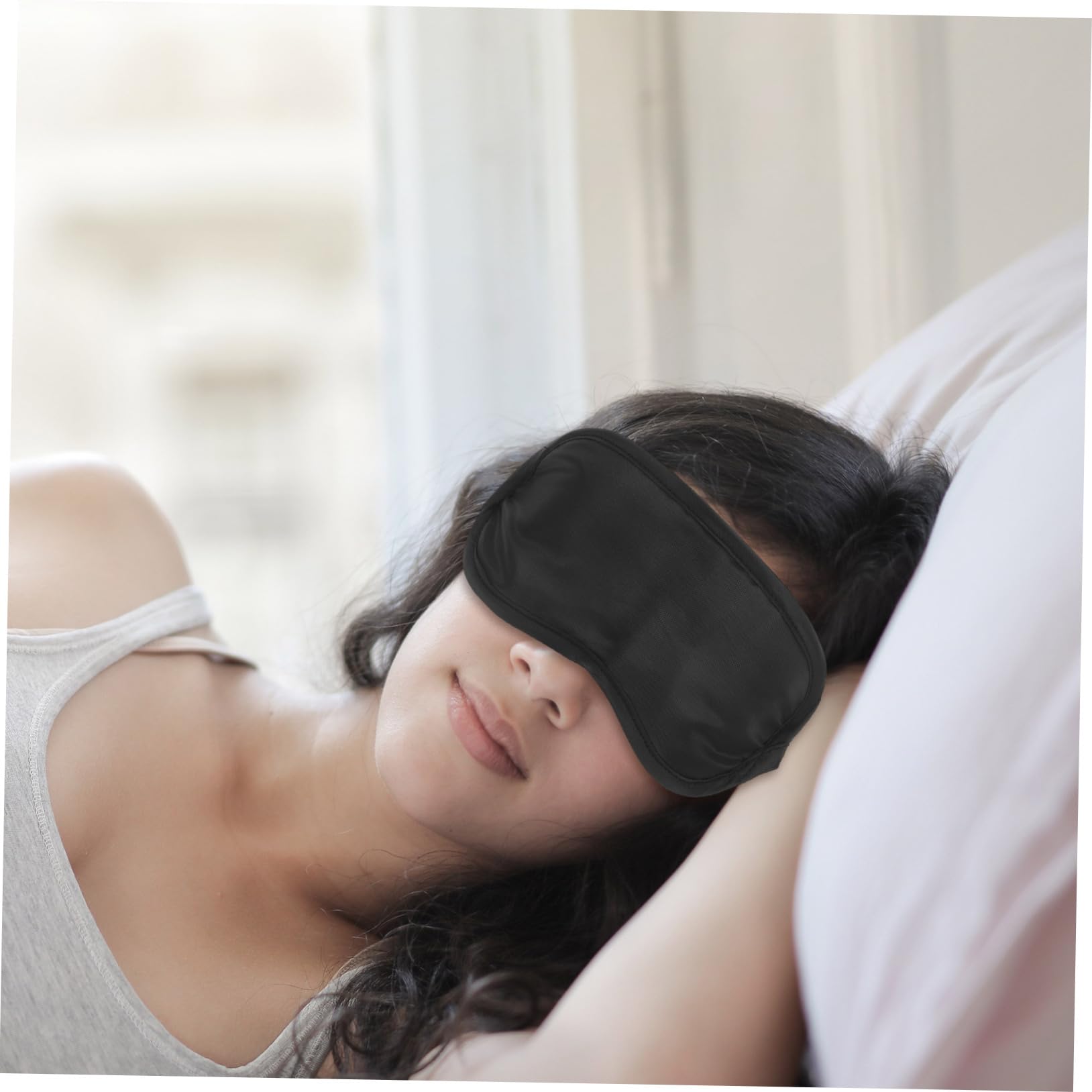 Maschera Occhi per Dormire Usa e Getta Nera 50 Pezzi