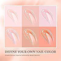 Vista 5 de SAVILAND Kit de Uñas de Poly Gel - Gel de Extensión de Uñas de 6 Colores con Mini Lámpara LED UV Portátil de Mano de 36W para Curado, Herramientas