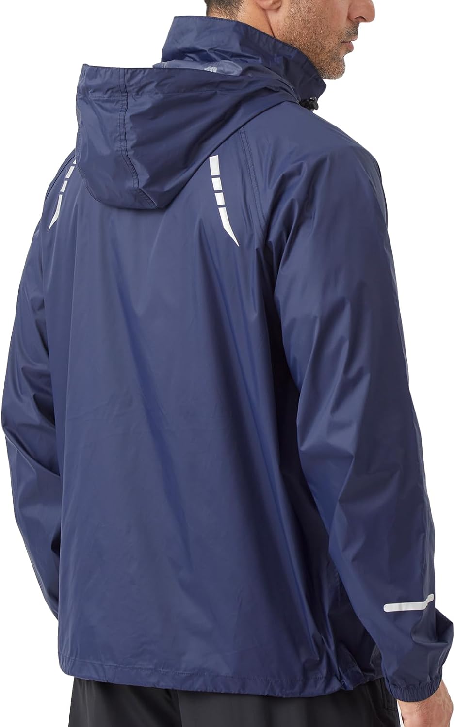 Men's Packable Rain Jacket Lightweight Waterproof Raincoat with Hood for Outdoor Travel Hiking Cycling - Image 2