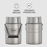 Vista 66 de THERMOS Stainless King Tarro de alimentos aislado al vacío con cuchara, 16 onzas, verde militar