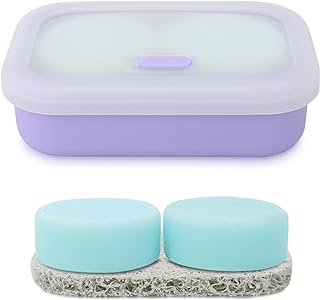 Leak Proof Travel Soap Case,Solid Shampoo Bar Holder, Silicone Soap Container with Draining Layer, Portable Bar Soap Holde...