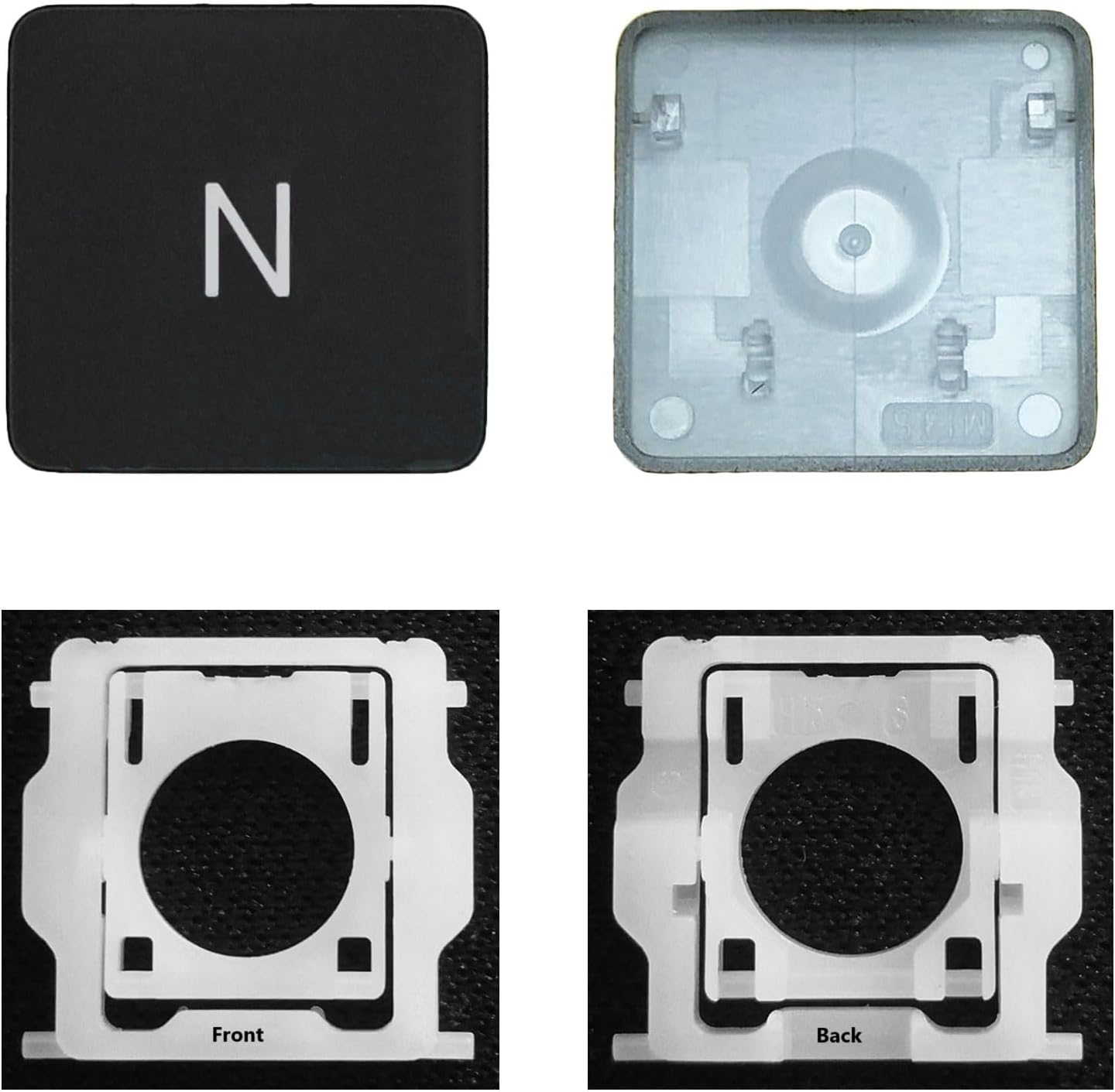 Individual Key Cap with Hinge Replacement for (M1 M2) MacBook Pro A2141 A2251 A2289 A2338 A2442 A2485,Replace for MacBook Air A2179 A2337 A2681 Keyboard Keycap (N Key)