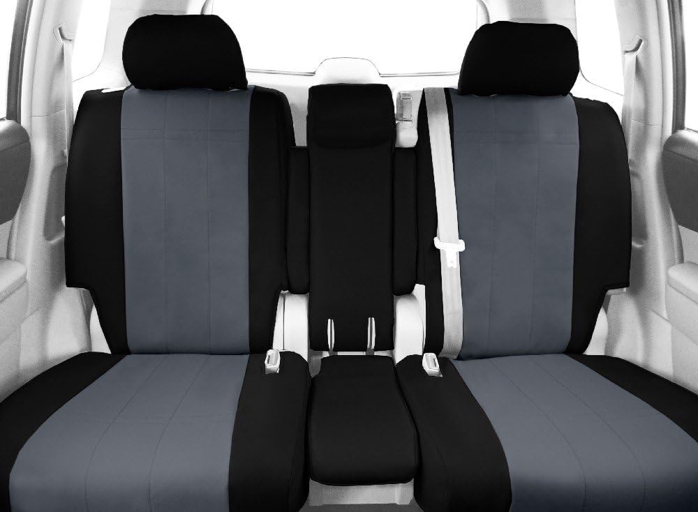 CalTrend Front 40/20/40 Split Bench Seats, DuraPlus Seat Covers for 2002-2002 Chevrolet Avalanche 1500 Charcoal Charcoal Insert with Black Trim
