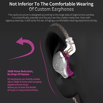 KZ ZS10 Pro 4BA+1DD in Ear Monitor Headphones 5 Driver HiFi Metal Earbuds Headphone Noise Cancelling IEM Earphone with 2 Pin Detachable Cable