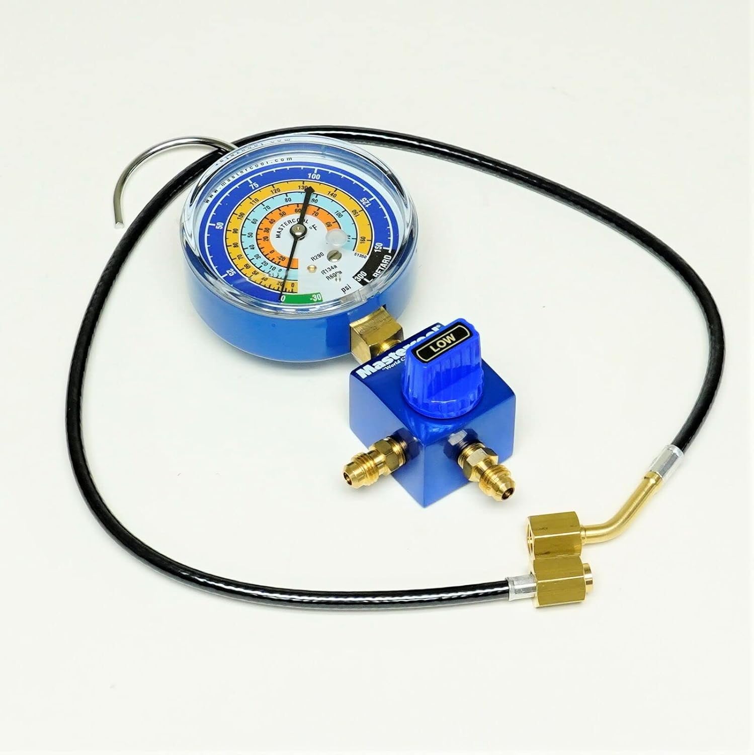 Replacement for fits Mastercool 92524-53 Single Valve Manifold with 24" Hose R290 R600a Hydrocarbon