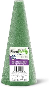 FloraCraft FloraFoM Cone 3.7 Inch x 8.9 Inch Green