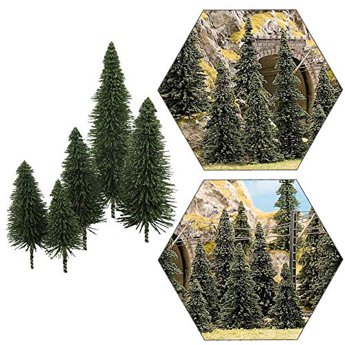 40pcs Dark Green Pine Model Cedar Trees 52-126 mm for Model Railroad Scenery Landscape Layout HO OO Scale New S0804