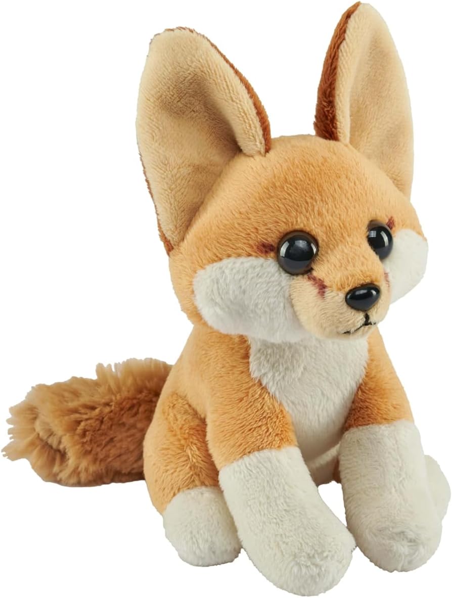 Wild Republic Pocketkins Eco Fennec Fox, Stuffed Animal, 5 Inches, Plush Toy, Made from Recycled Materials, Eco Friendly