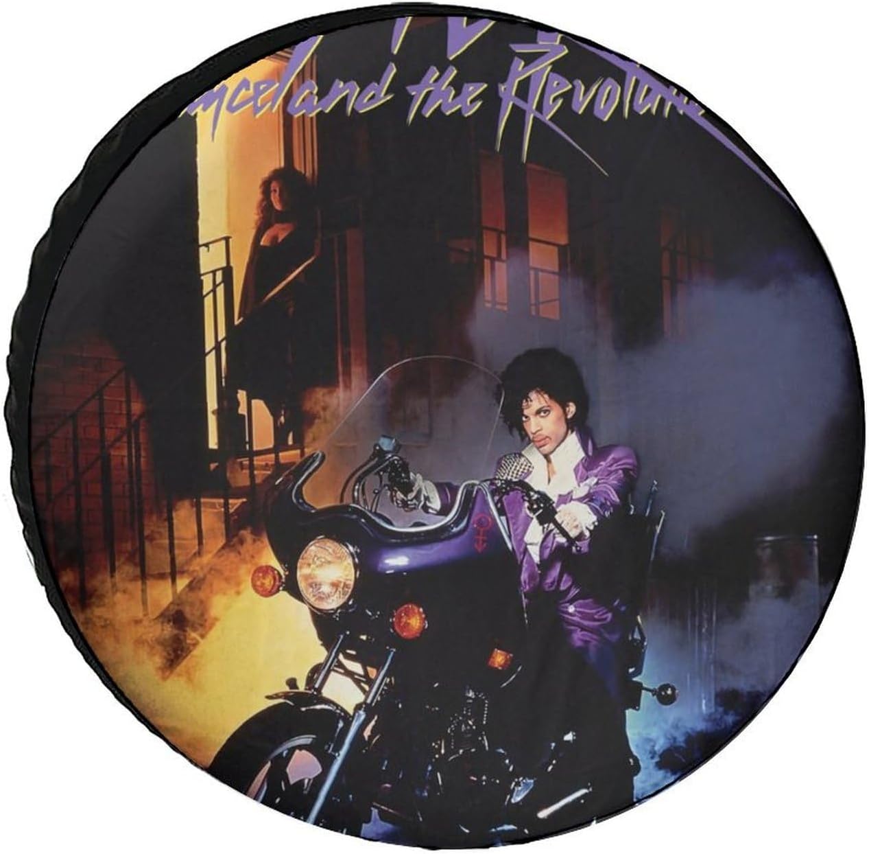 Spare Tire Wheel Cover for Car SUV Truck Camper Trailer Universal Fit RV JP FJ Ladies Gothic for Punk Purple Music Prince 30inch for Overall Wheel Diameter 27-29 inch