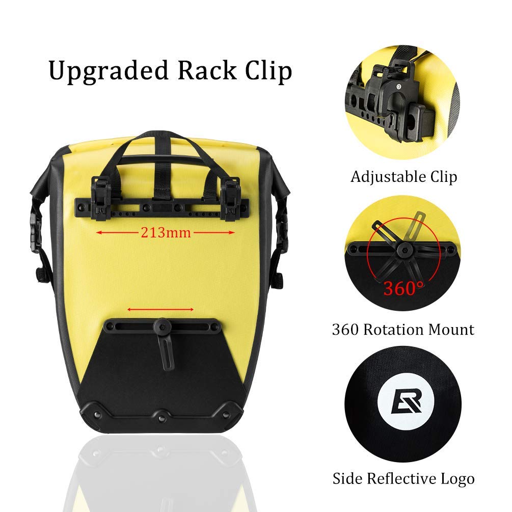 ROCKBROS Hinterradtasche 100% wasserdichte Gepäckträgertasche Fahrrad Transporttaschen Taschen Mit Netztasche 27L