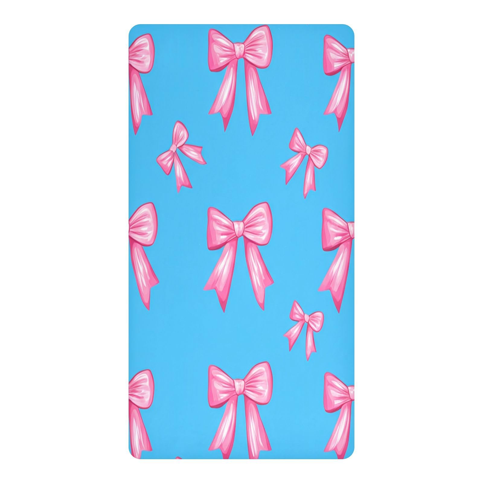 JiangGgen Bows Baby Crib Sheet Soft Breathable for Standard Crib-M