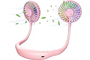 Scurry Neckband Dual Fans with Color Changing LED and Aromatherapy
