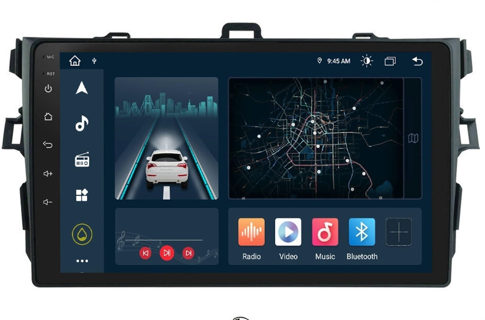 dla Android 10 Samochodowy odtwarzacz multimedialny radiowy 2Din
