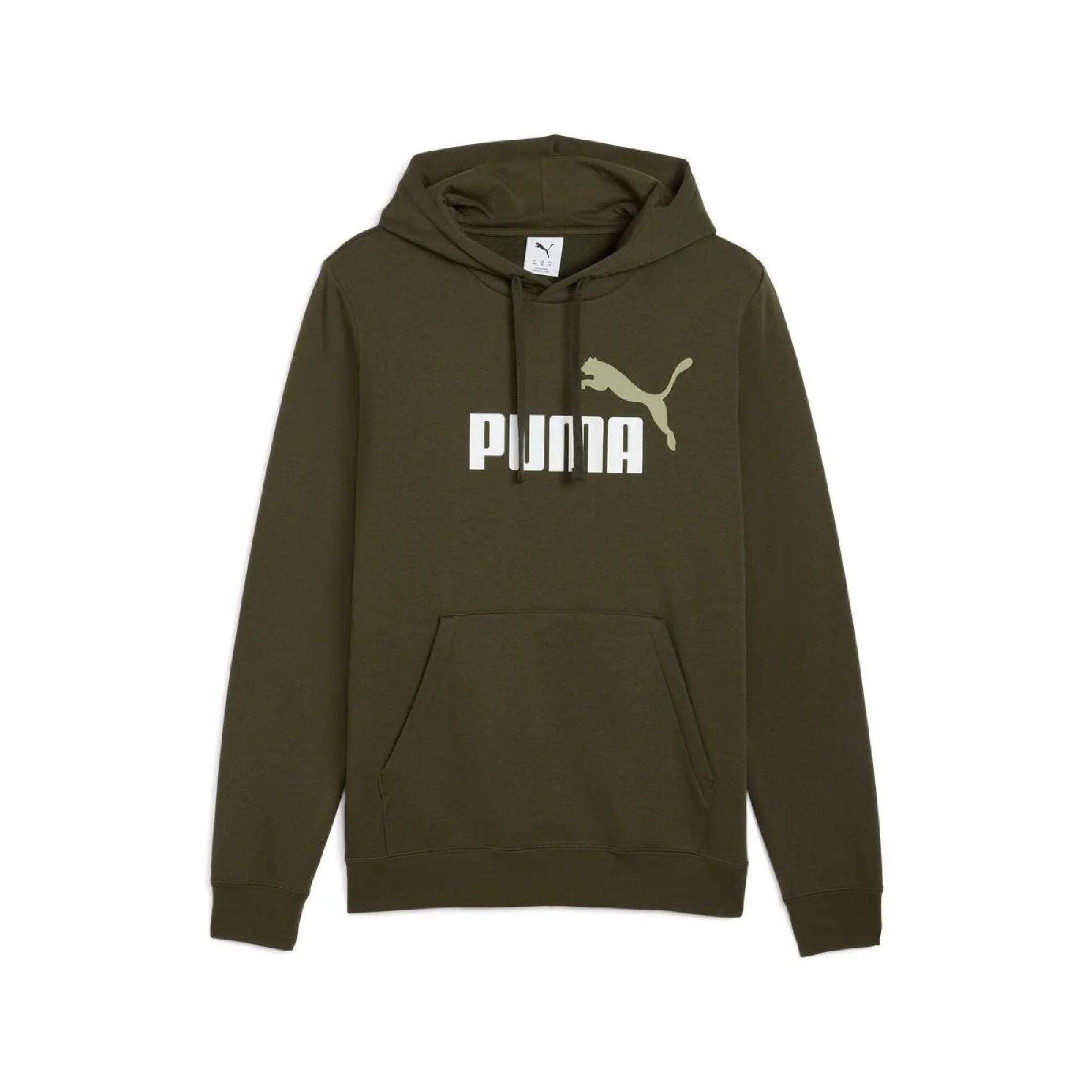 PUMA ESS 2 COLOR No. 1 Logo Hoodie FL Dark Olive