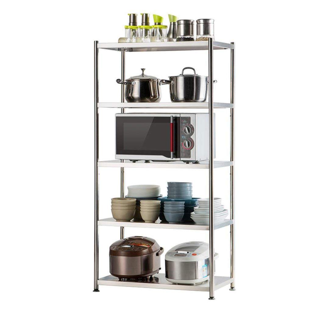Scaffale da cucina a 5 ripiani, scaffale regolabile per massimizzare lo spazio Design moderno robusto telaio in metallo perfetto per dispensa sala da pranzo o decorazione per la casa