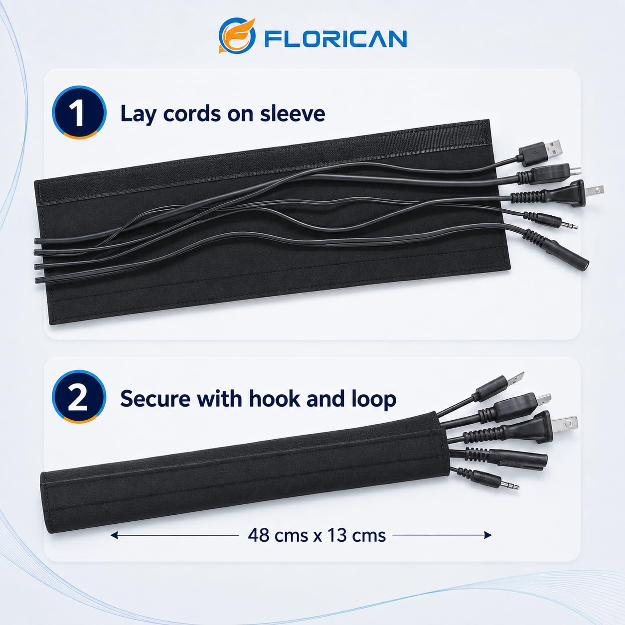 Cable Organizer Sleeves - Keep Cables Tidy -4