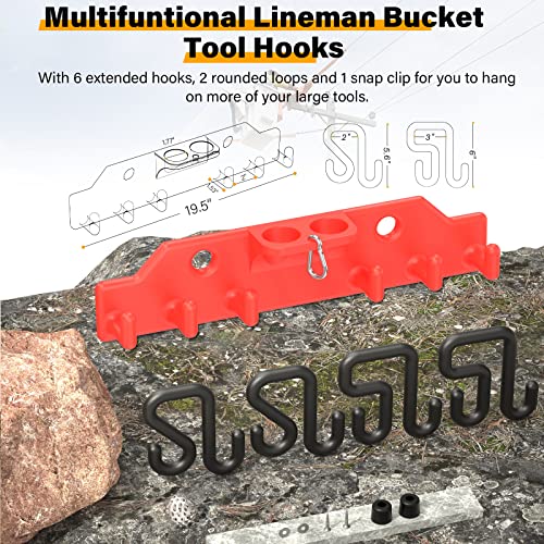 Lineman Tool Board, Bucket Truck Hooks Organizer, Line Work Bucket