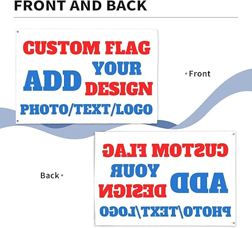 Miniatura 10 de Bandera personalizada de 3 x 5 pies, doble cara con diferentes diseños, bandera personalizada de tela de 3 capas, bandera personalizada para