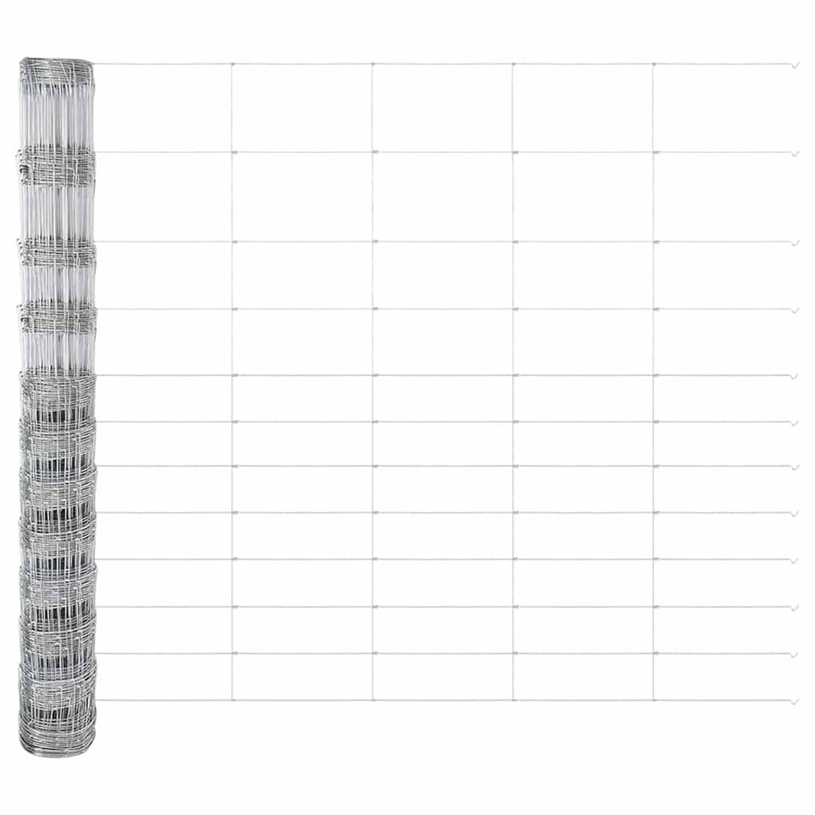 Tidyard Poste de Cerca de Acero Galvanizado, Juego de Postes Rectangulares para Exterior, Resistente a la Intemperie, Ideal para Jardín y Terraza, 3,2 x 160 cm, Color Plateado
