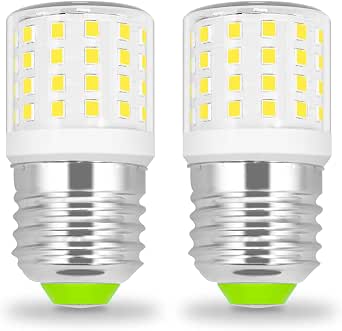 2-Pack LED Refrigerator Bulbs - 3.5W E26 Base, 5000K Daylight, Replacement For Frigidaire