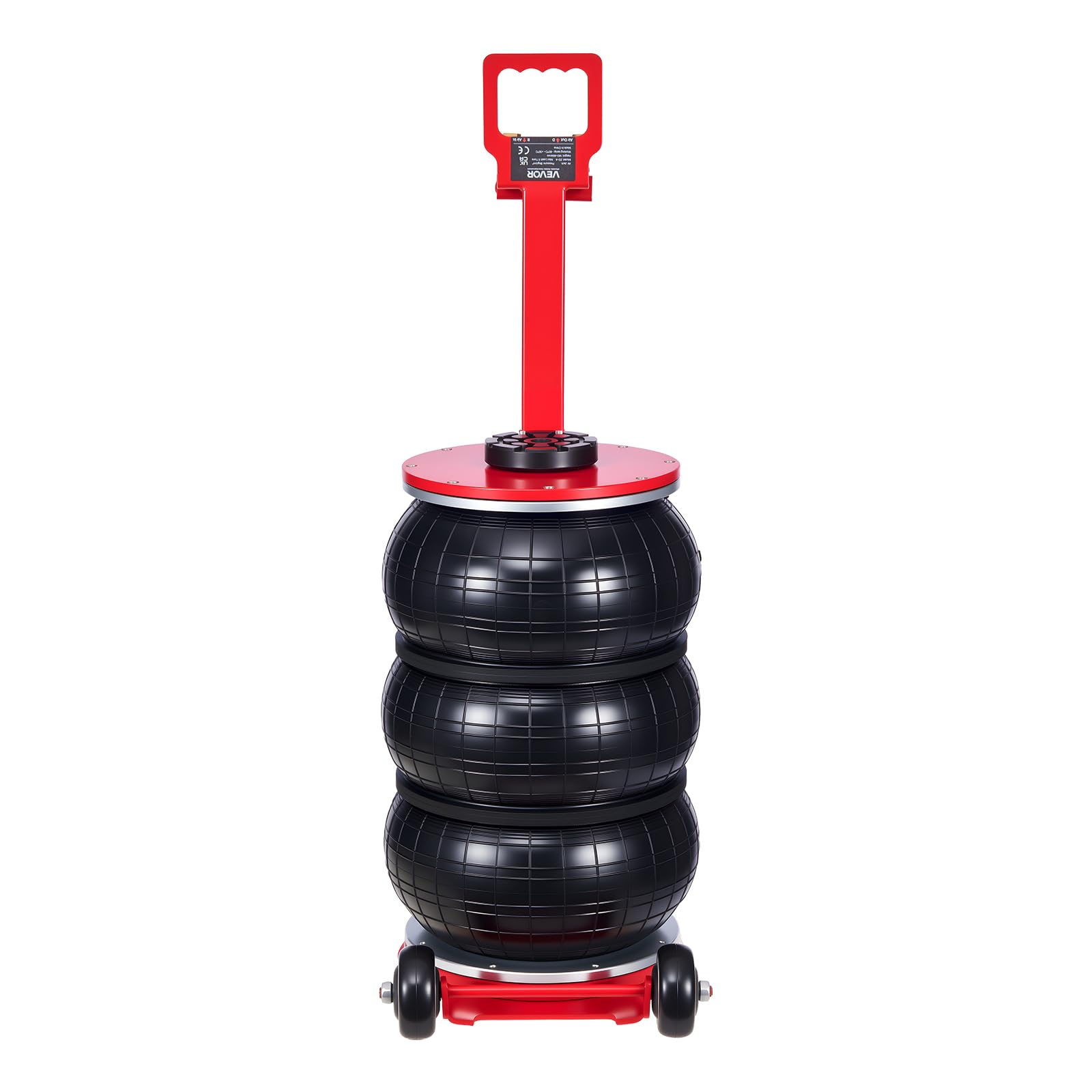 VEVOR Cric Pneumatico per Auto da 5 Tonnellate con 6 Tubi in Acciaio e Manico Lungo Regolabile, Altezza di Sollevamento da 140 a 464 mm, Sollevamento Rapido, Cric Pneumatico per Auto, SUV