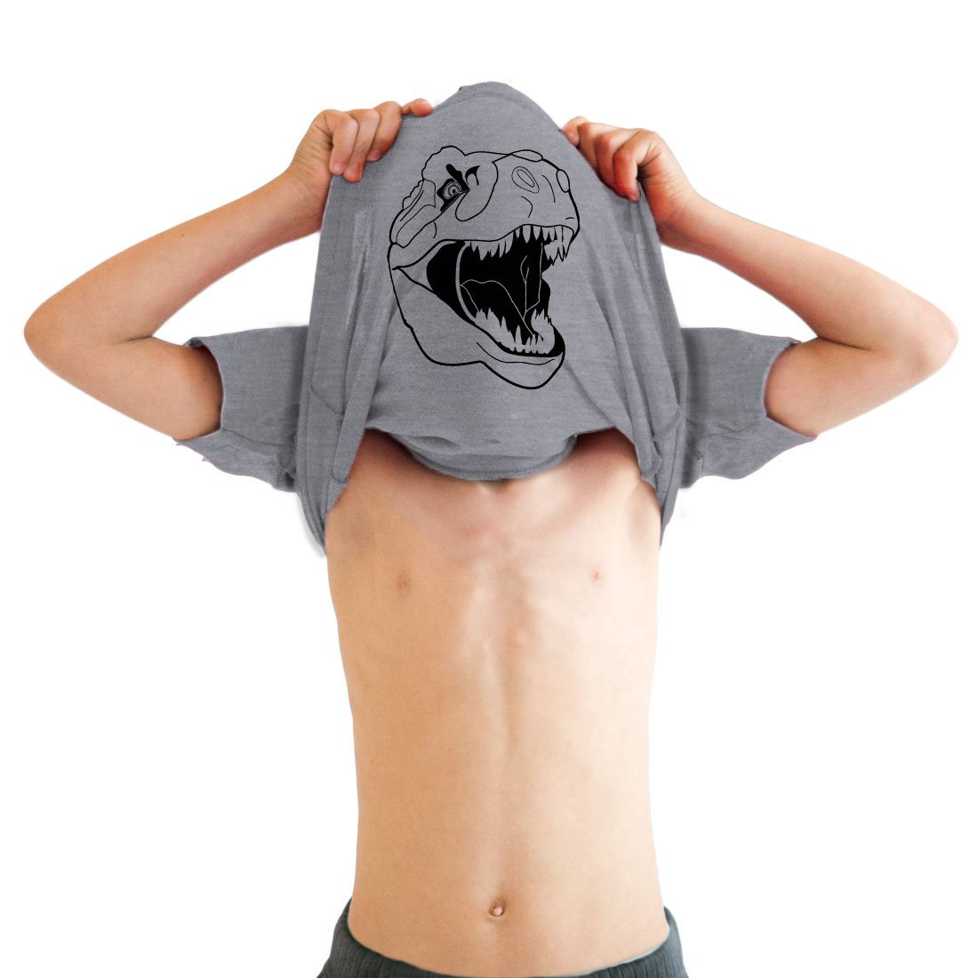 Youth Ask Me About My Trex T Shirt Funny Cool Dinosaur Flip Graphic Print Kids