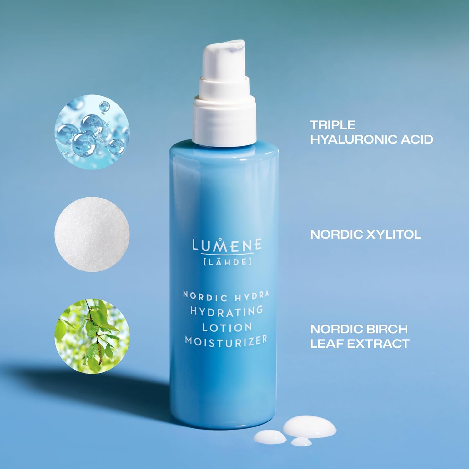 Nordic Hydra [LÄHDE] Hydrating Lotion Moisturizer | Lightweight Facial Emulsion | Controls Shine and Hydrates | Non-Comedogenic | For All Skin Types | Organic Nordic Birch Sap | Vegan | 3.4 Fl.oz. - Image 2