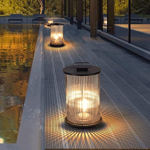 Miniatura 3 de Cilíndrica al aire libre impermeable columna cabeza luz moderna metal cristal lámpara jardín luz Villa comunidad terraza jardín césped luz LED E27