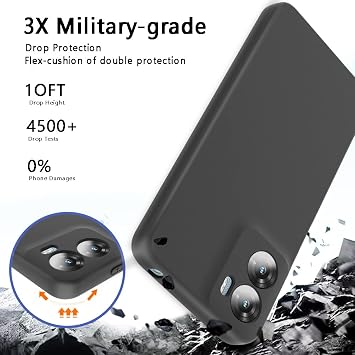 Liquid Silicone Case for Nothing CMF Phone 2 Pro, Protective Cover [Anti-scratch, Anti-fingerprint, Anti-shock], Soft and Slim Bumper Cover Shell. Black