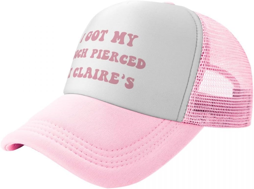Funny Trucker Hats for Women Girls Adjustable Cute Pink Baseball Cap for Summer Outdoor Travel image 2