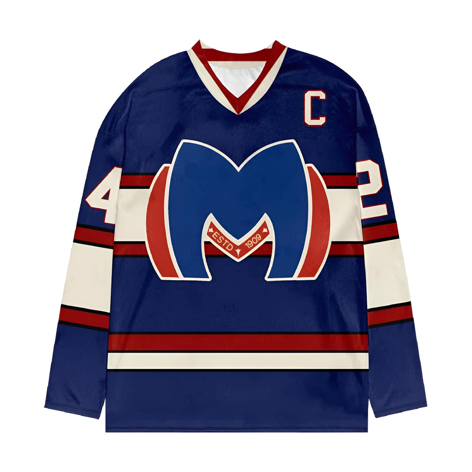 Generisch Heated Rivalry Merch Rozanov 81 24, Maglia da Hockey Ghiaccio a Maniche Lunghe con Scollo a V Unisex, Stile Sport & Streetwear