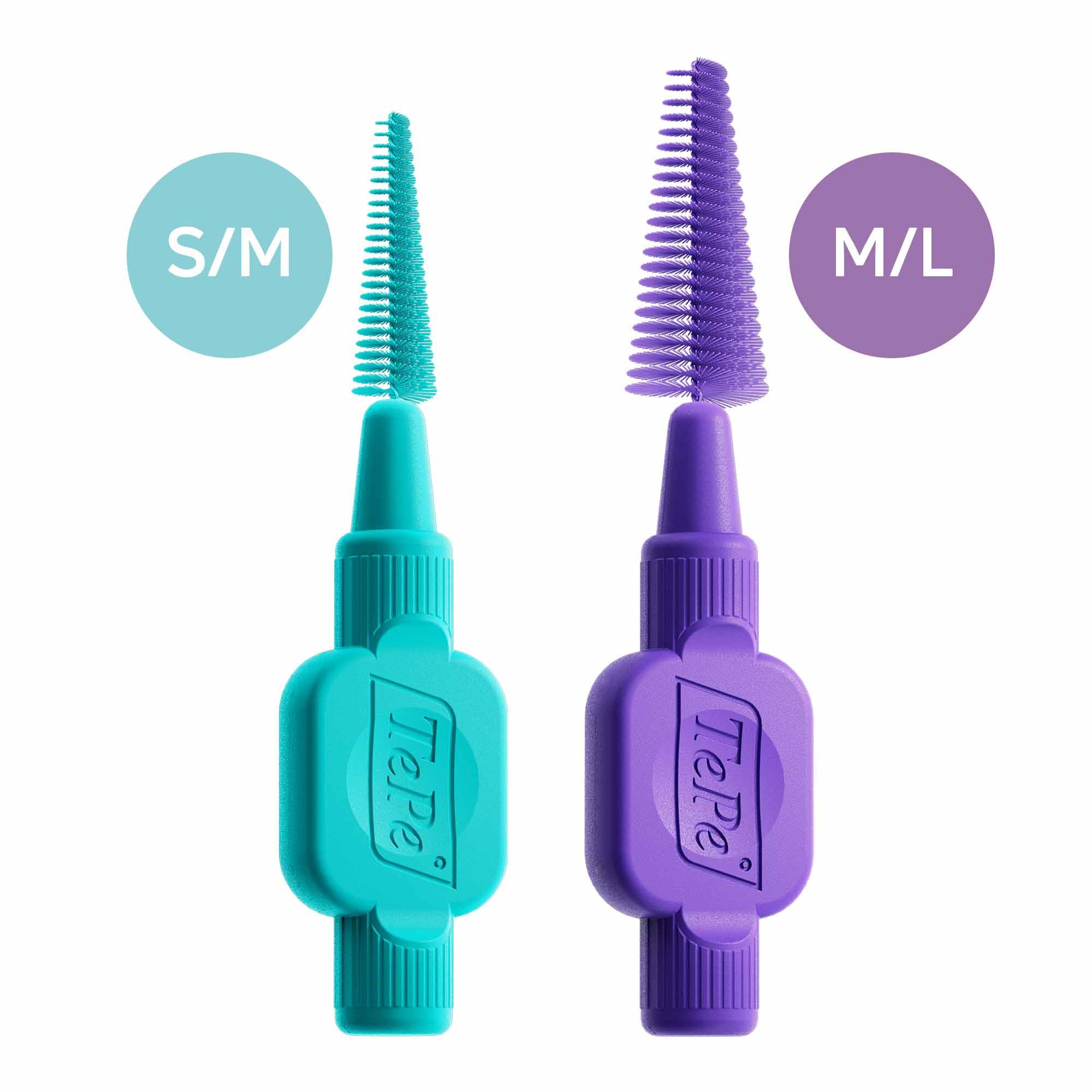 TePe EasyFit™, Viola, M/L, 6 pz, rimozione placca, pulizia efficace degli spazi interdentali, per spazi da medi a larghi