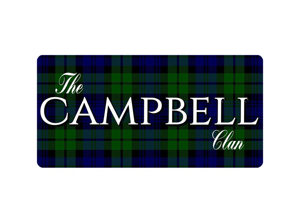 McMug - The Campbell Clan (Campbell Modern Tartan) - Metal Sign, Decorative Sign, 200mm x 100mm
