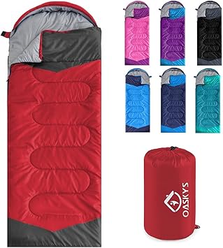 Camping Sleeping Bag - 3 Season Warm & Cool Weather