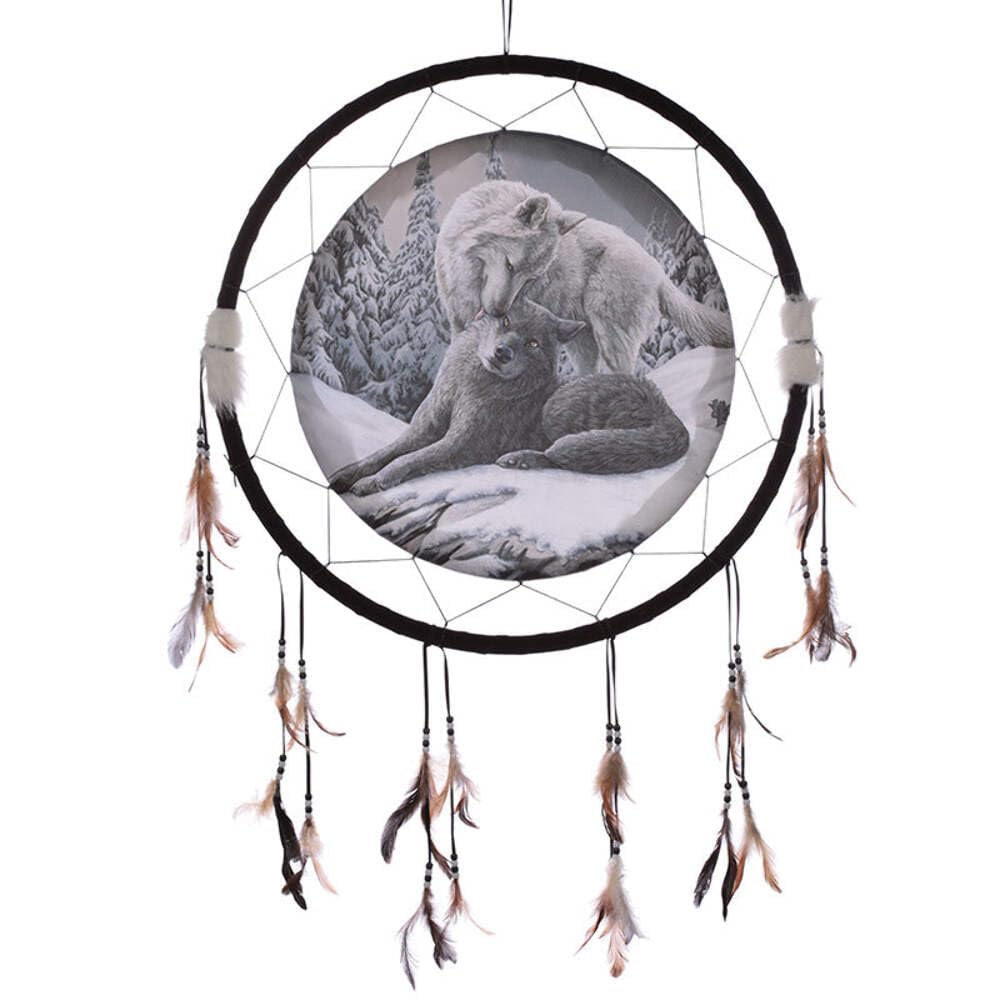 Puckator Multi-Coloured Dcpb04b Lisa Parker Snow Kisses Wolf Dreamcatcher 60Cm