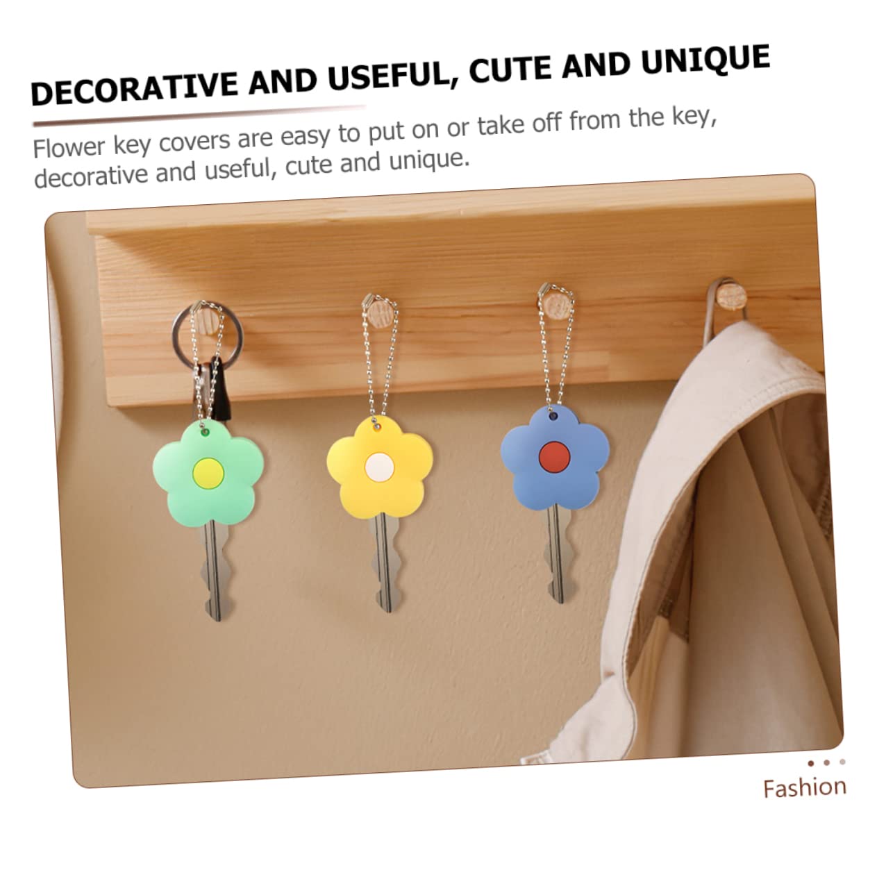 VANZACK Fundas Protectoras de Silicona Forma de Flor 6 Piezas Varios estilos Funda Resistente y Decorativa para Organizar y Proteger Llaves Varios estilos para Llaves de Casa