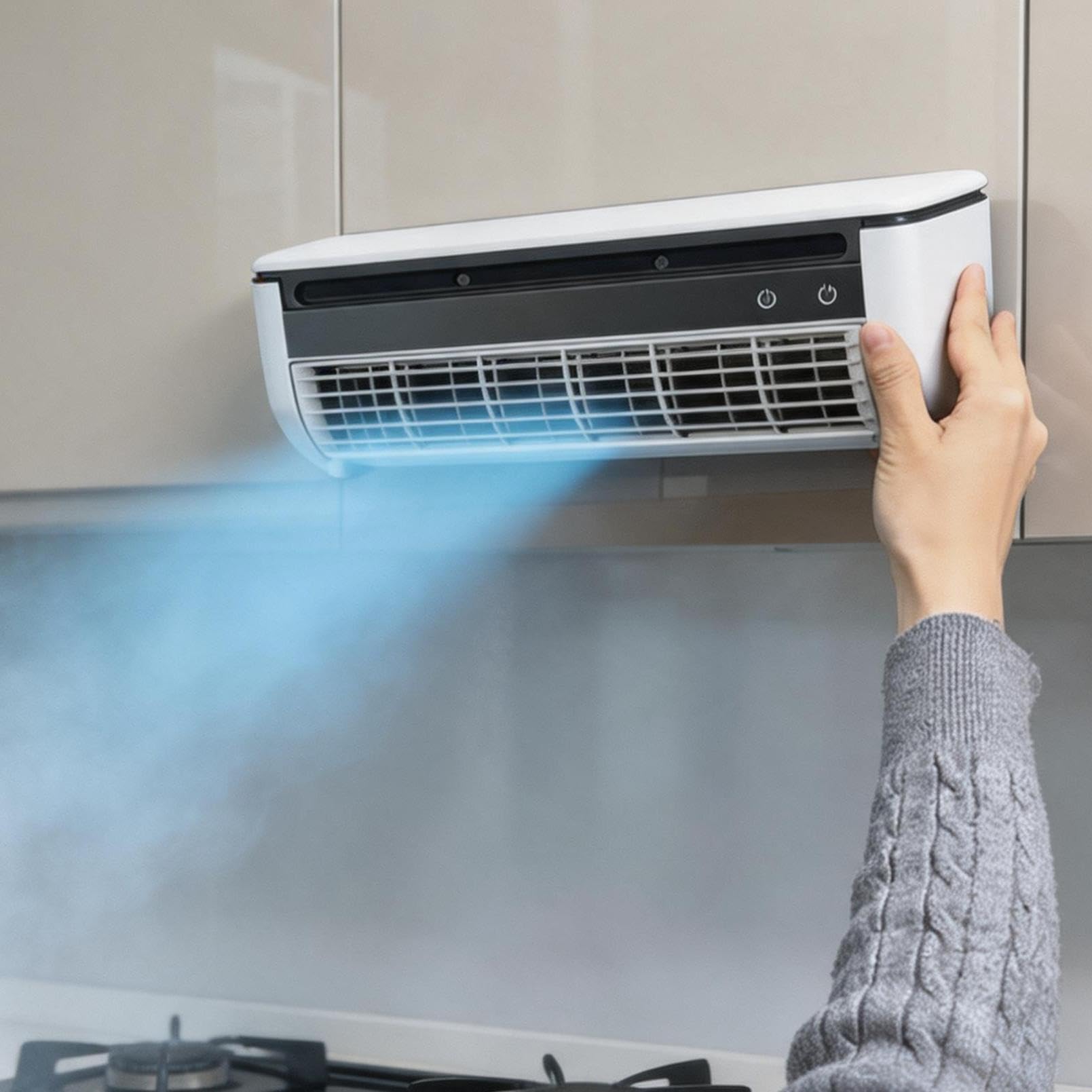 Wandklimaanlage ohne Außengerät, Klimaanlage Tragbar | Sofortkühlung in 30 Sek., Leiser Betrieb 10 dB(A), 3D-Luftzirkulation, Wand- & Tischmontage