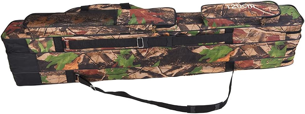 Lixada Folding Fishing Rod Case Portable Canvas Fishing Pole Tools Reel Storage Bag Fishing Gear Tackle Carry Cases 3 Layer, 60/75/80/90/120/150cm : Clothing, Shoes & Jewelry